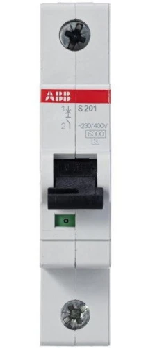 S201 C1.6 6кА Автоматический выключатель 1-полюсный ABB 2CDS251001R0974 2CDS251001R0974 ABB